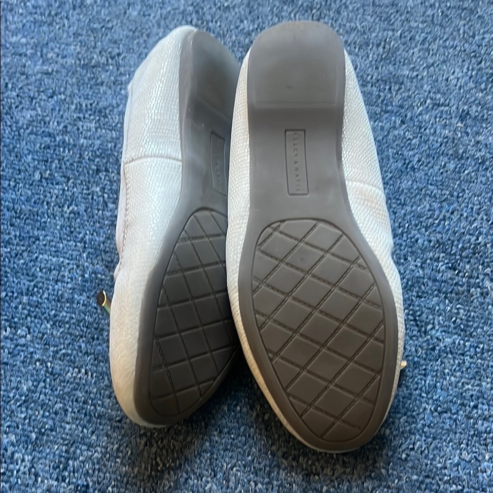 Kelly & Katie Cream Textured Flats - Picture 2 of 3